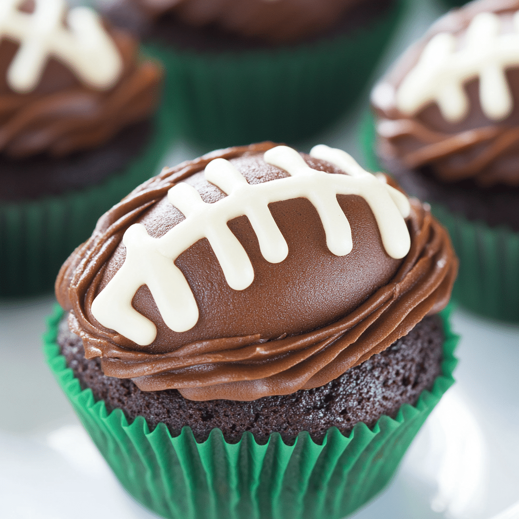 Easy Football Cupcakes