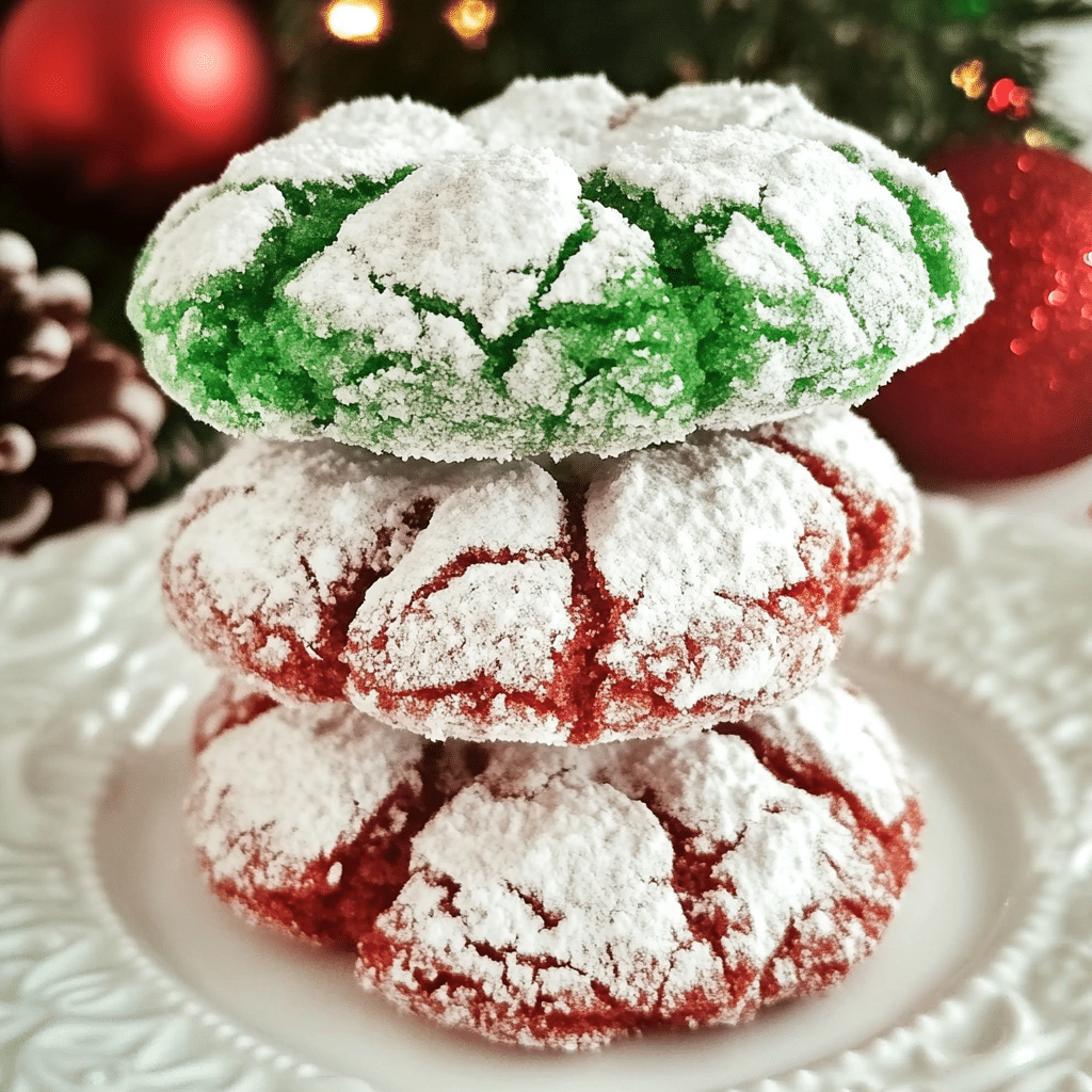 Christmas Crinkle Cookies
