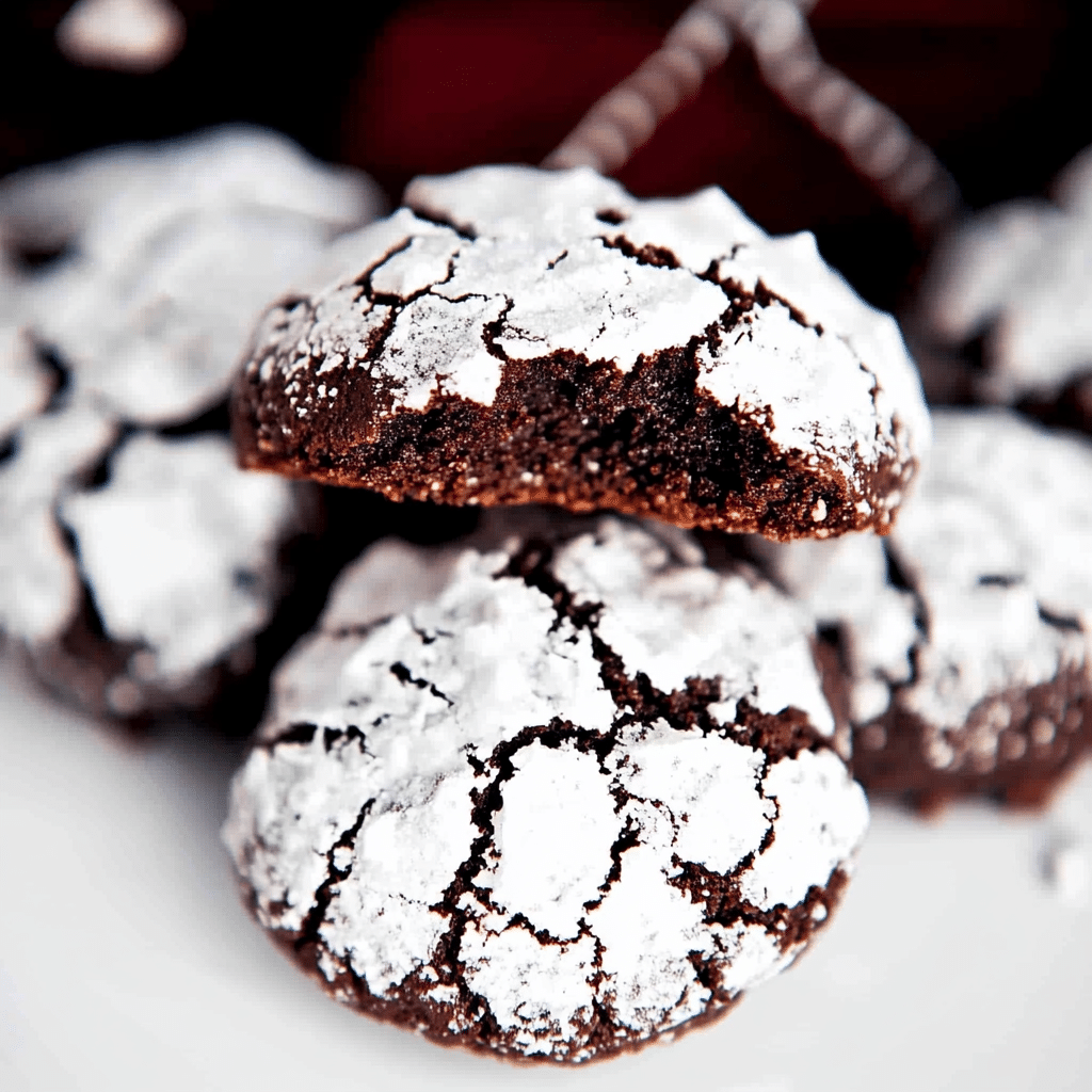 Chewy Chocolate Crinkle Cookies