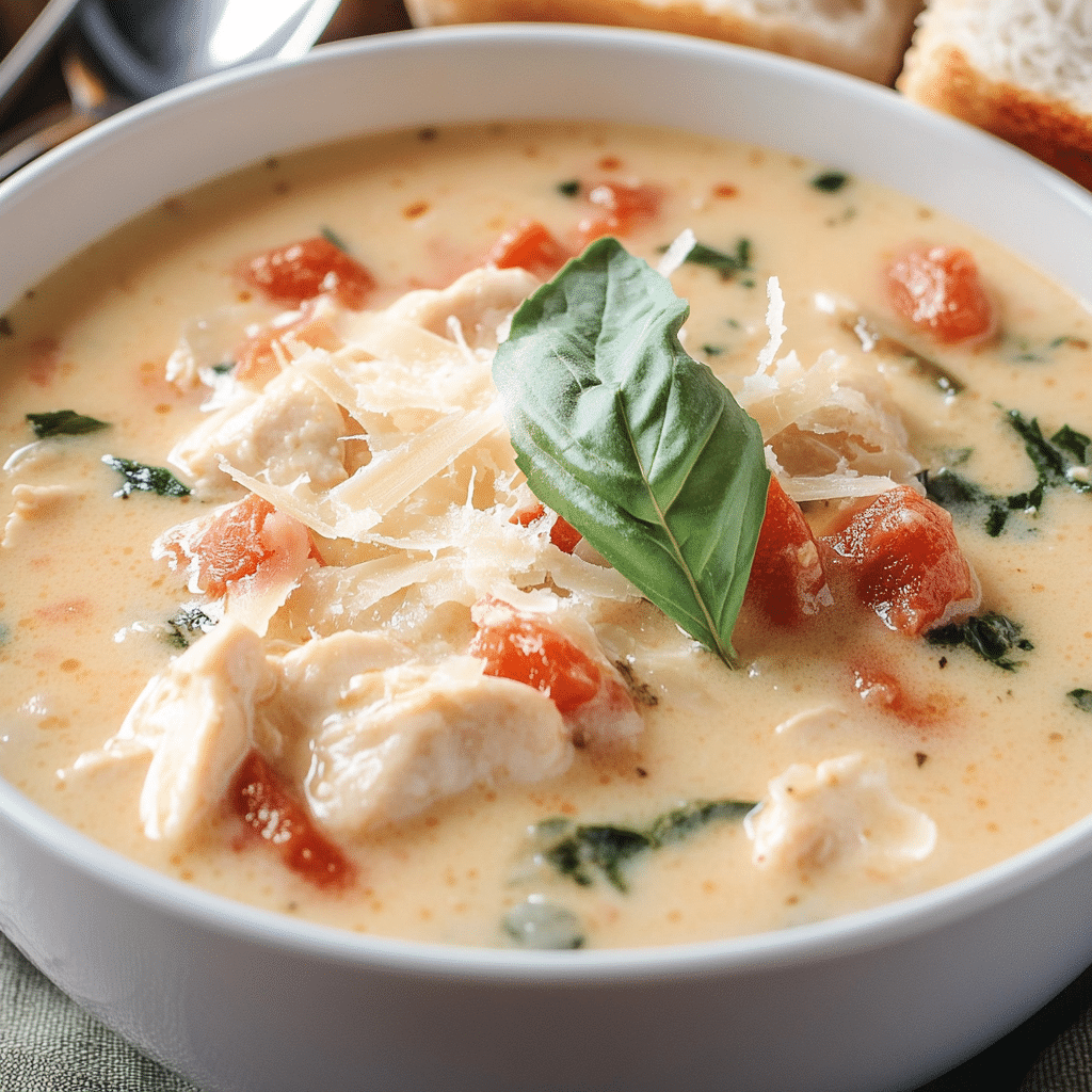 Creamy Chicken Parmesan Soup