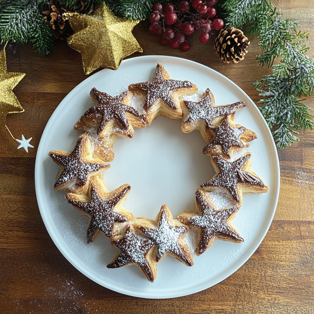 Nutella Puff Pastry Star Wreath