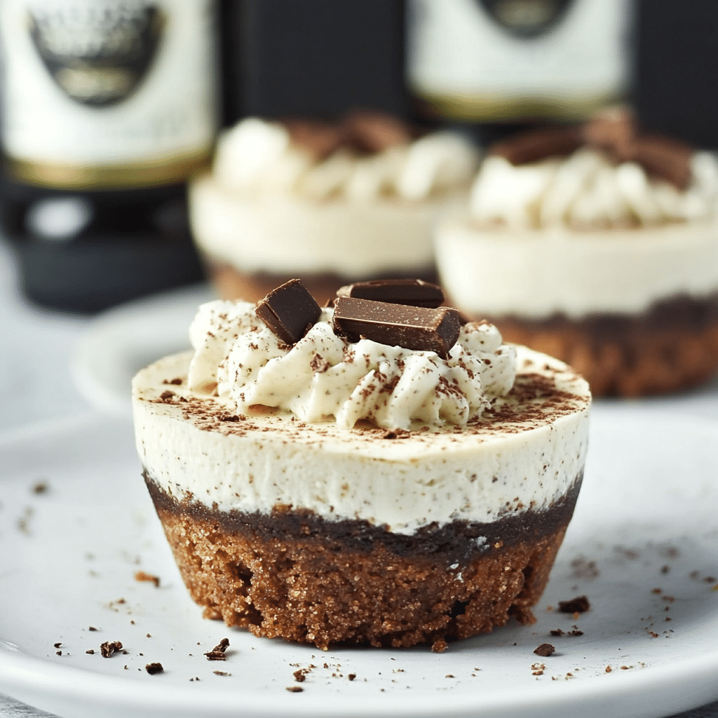 Boozy Baileys Mini Cheesecakes