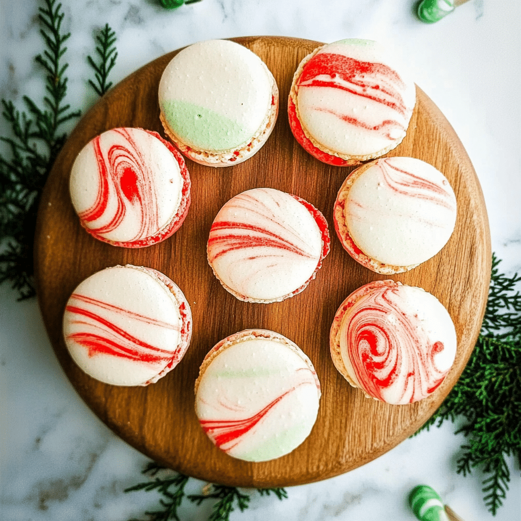 Peppermint Macarons