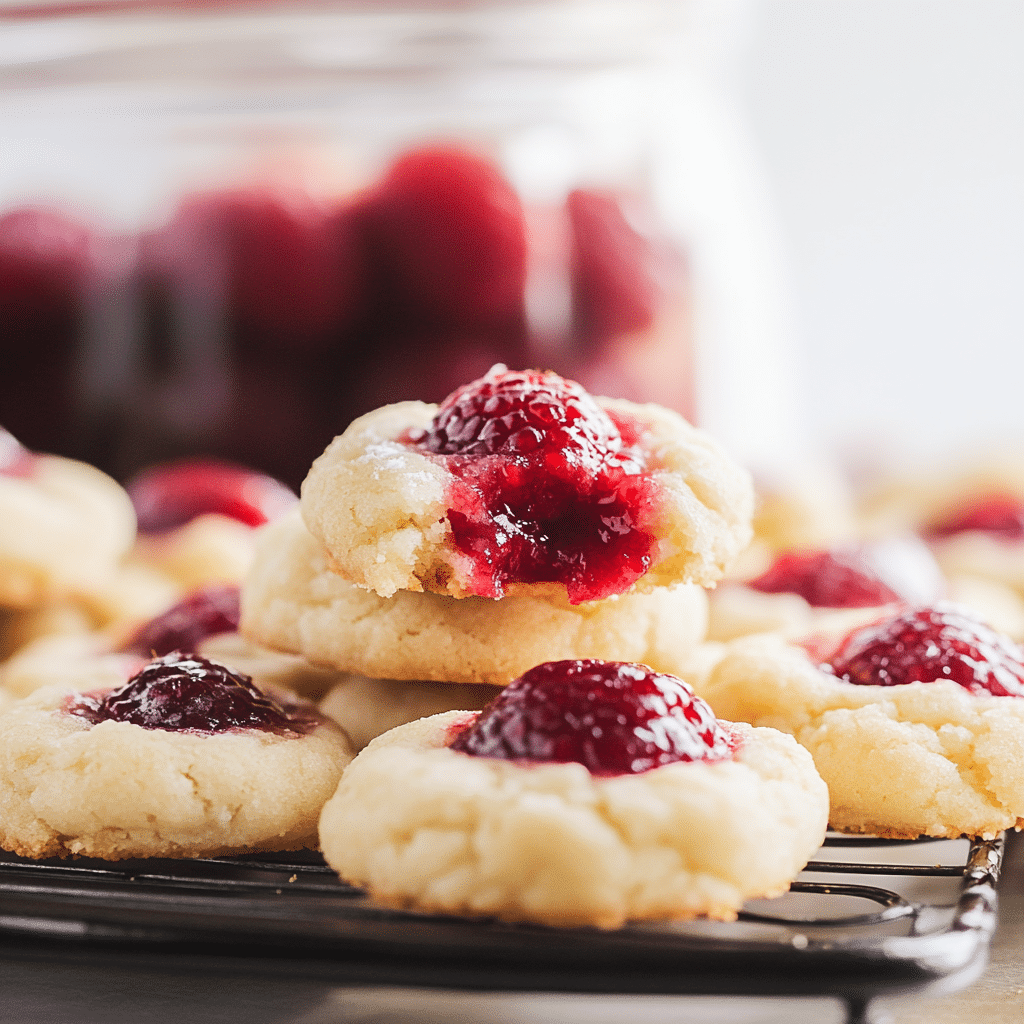 Raspberry Thumbprint Cookies