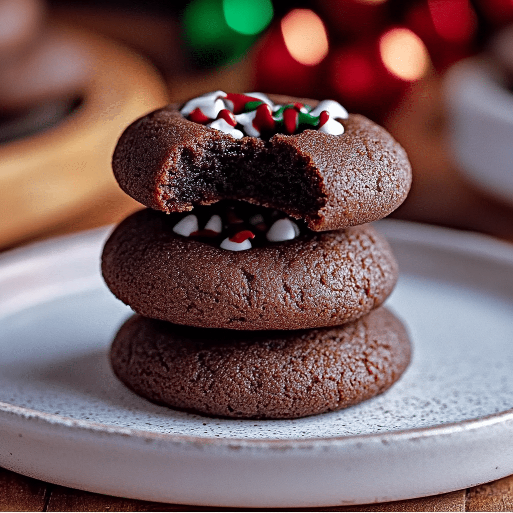 Chocolate Thumbprint Cookies