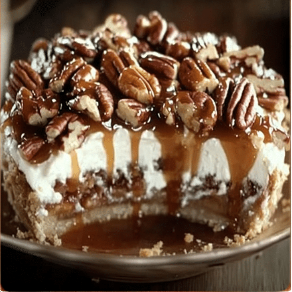 Caramel Pecan Delight Pie