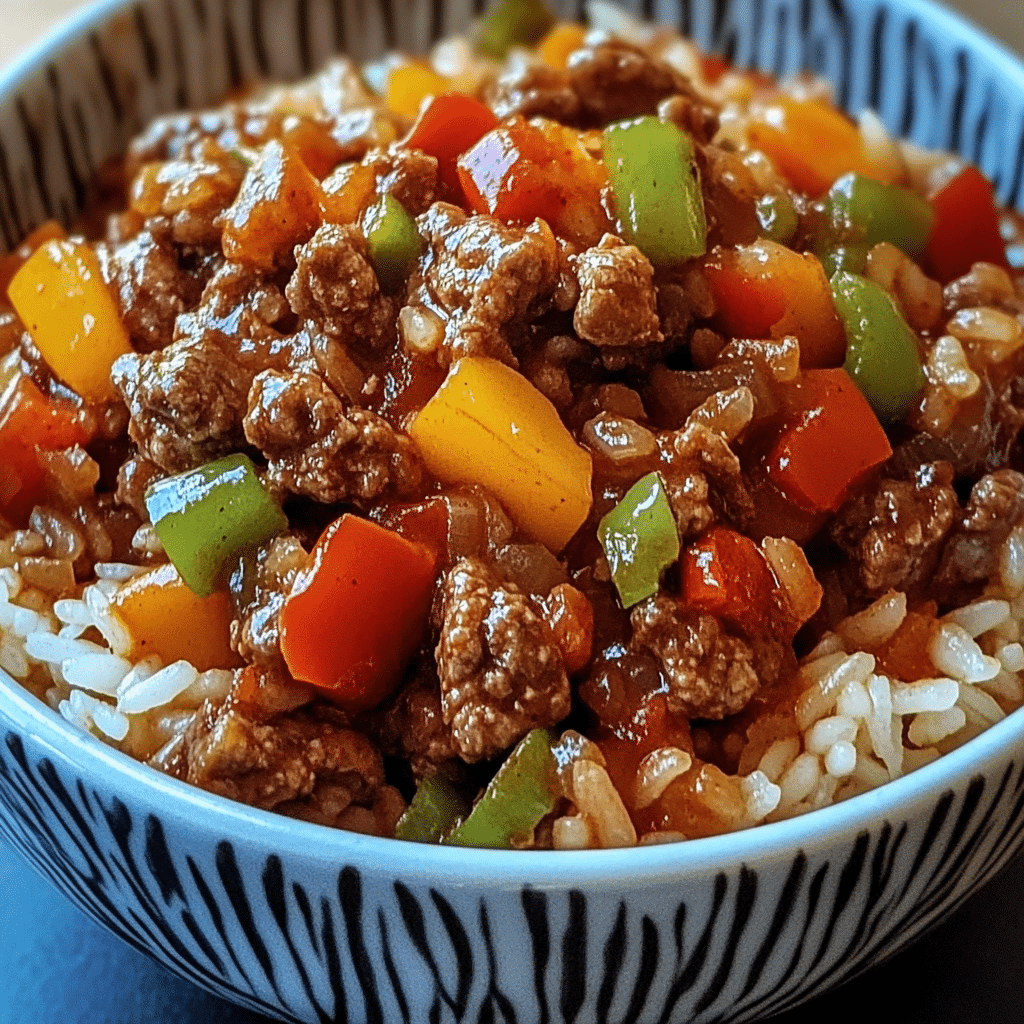 Beef and Pepper Rice Bowl