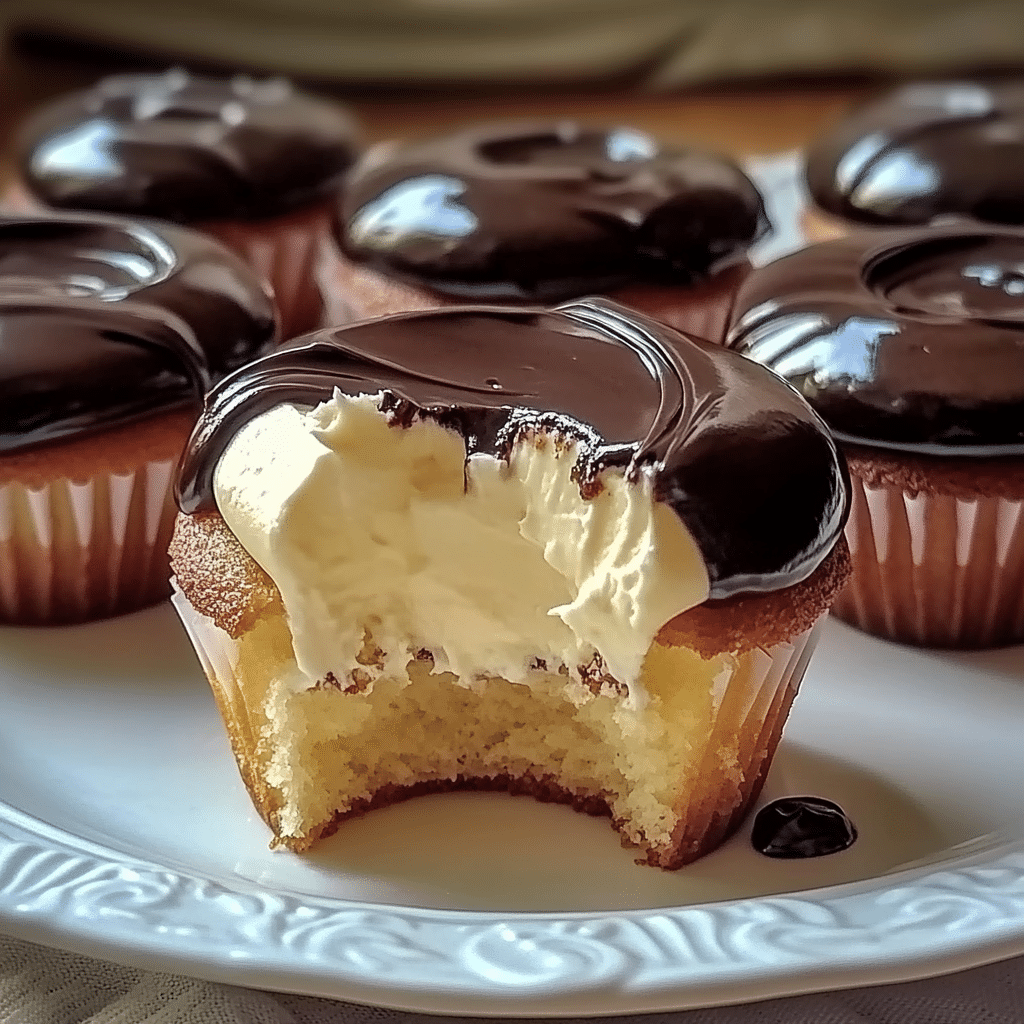 Irresistible Boston Cream Pie Cupcakes