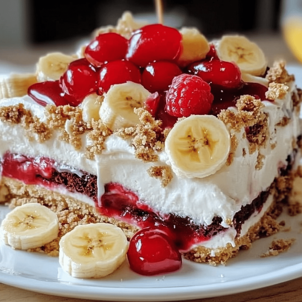No-Bake Banana Split Cake
