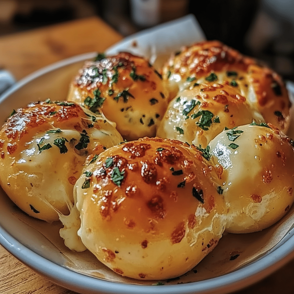 Homemade Garlic Butter Cheese Bombs