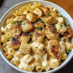 Creamy Parmesan Pasta with Garlic Butter Chicken Bites