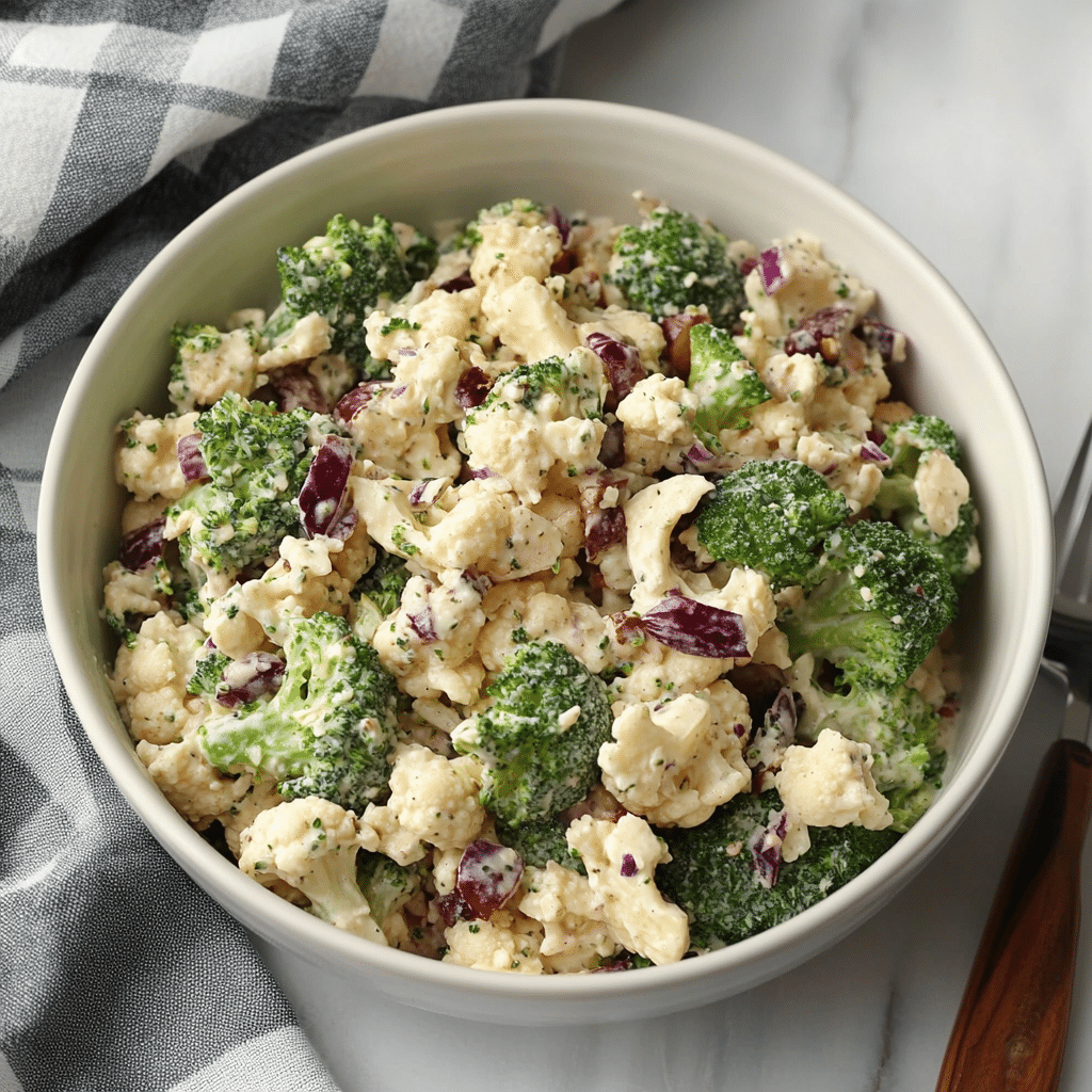 Broccoli Cauliflower Salad