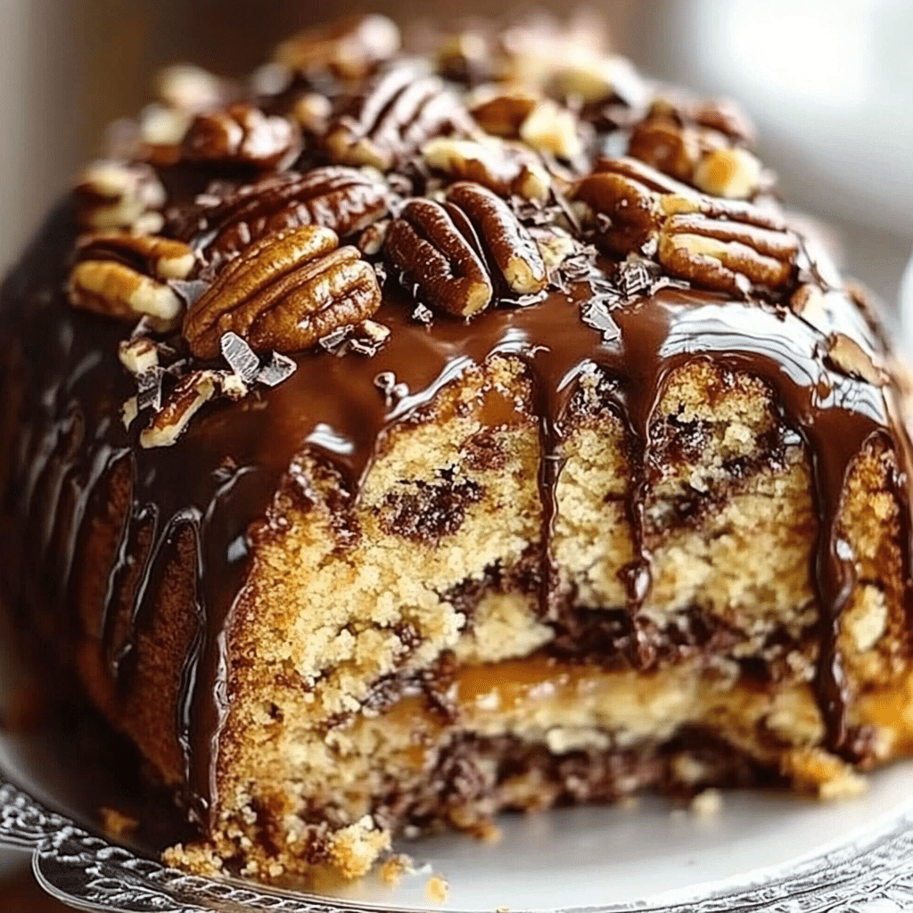 Mouthwatering German Chocolate Pecan Pound Cake