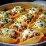 Beef-Stuffed Shells with Creamy Ricotta Filling