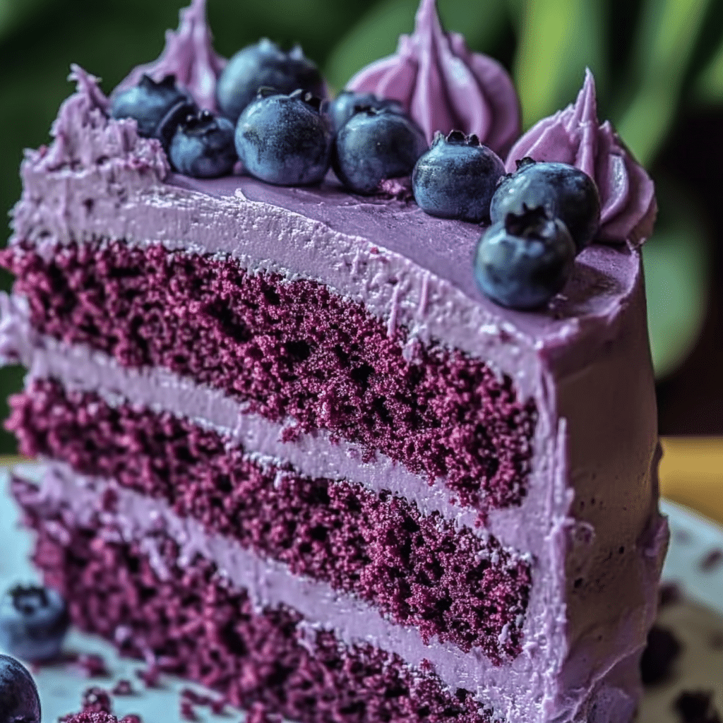 Purple Velvet Cake with Cream Cheese Frosting