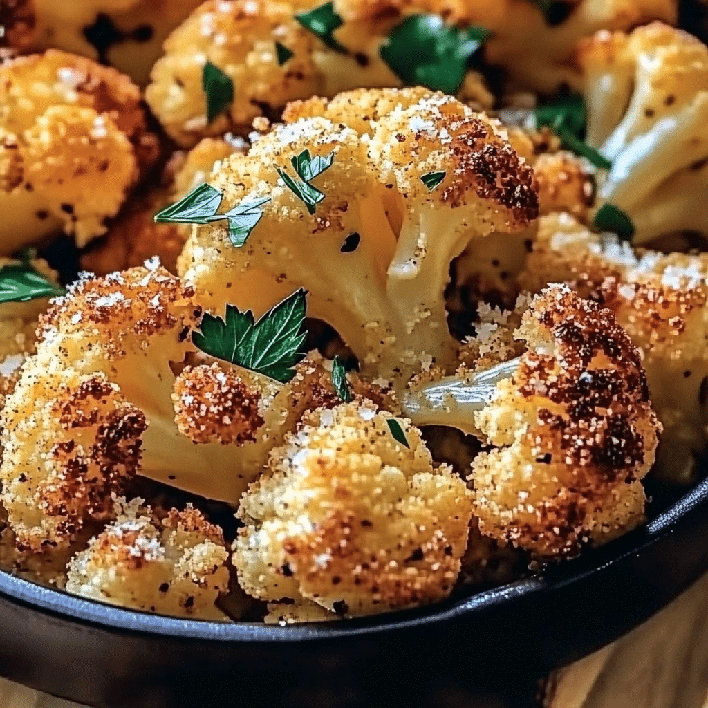Crispy Parmesan Roasted Cauliflower