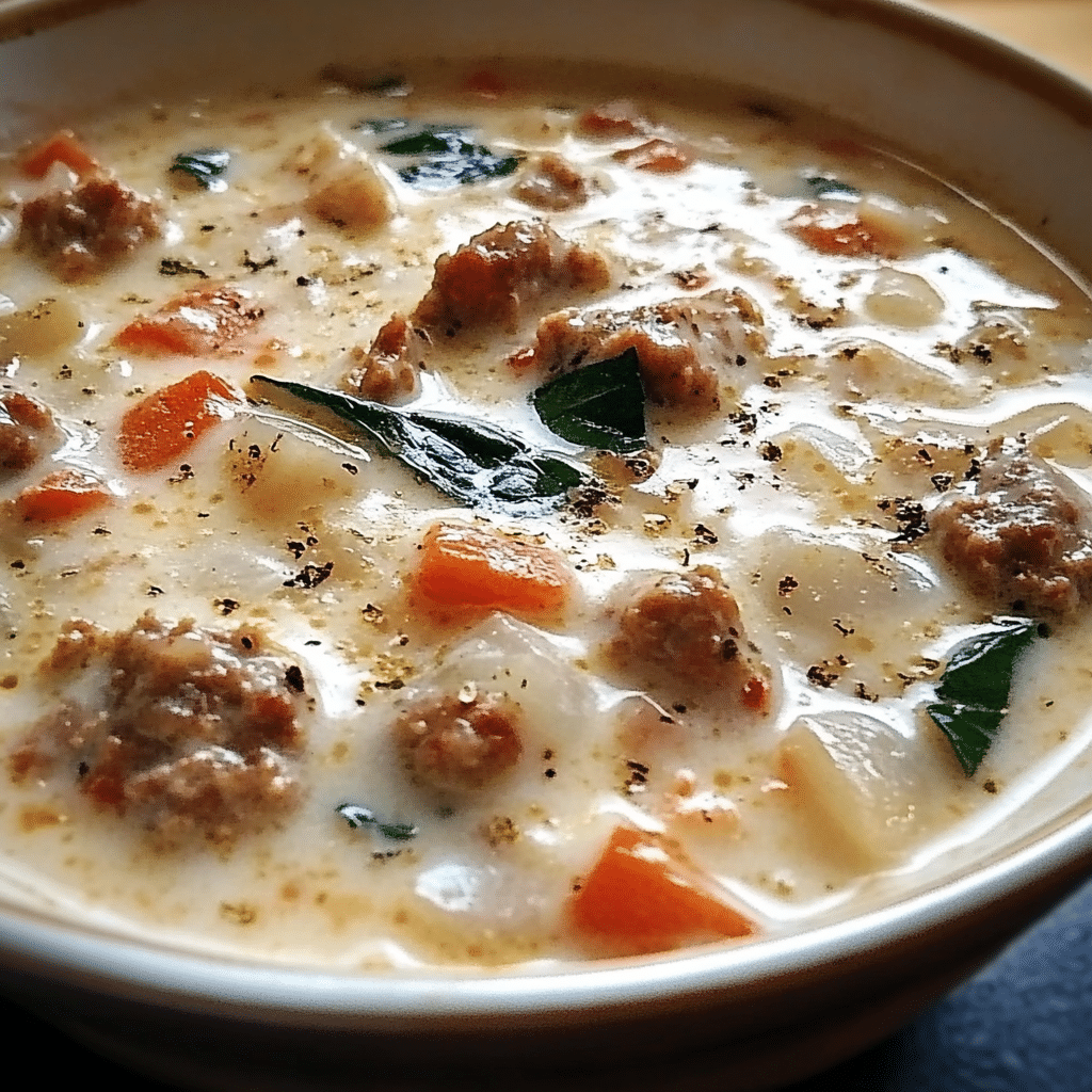 Creamy Parmesan Italian Sausage Soup