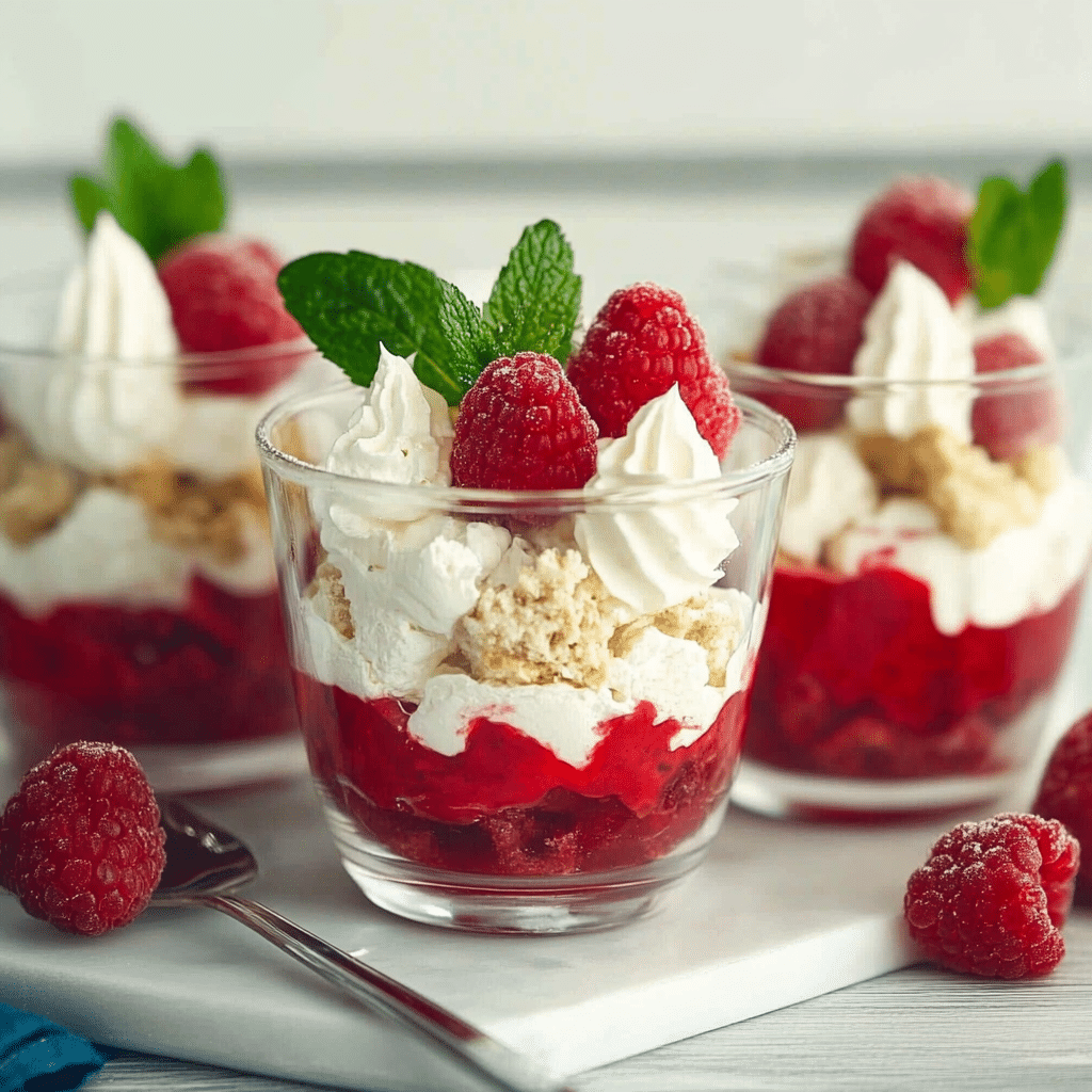 Raffaello-Himbeeren-Dessert im Glas
