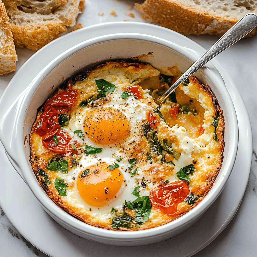 Baked Feta Eggs Recipe