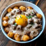 Tater Tot Breakfast Bowl with Sausage Gravy