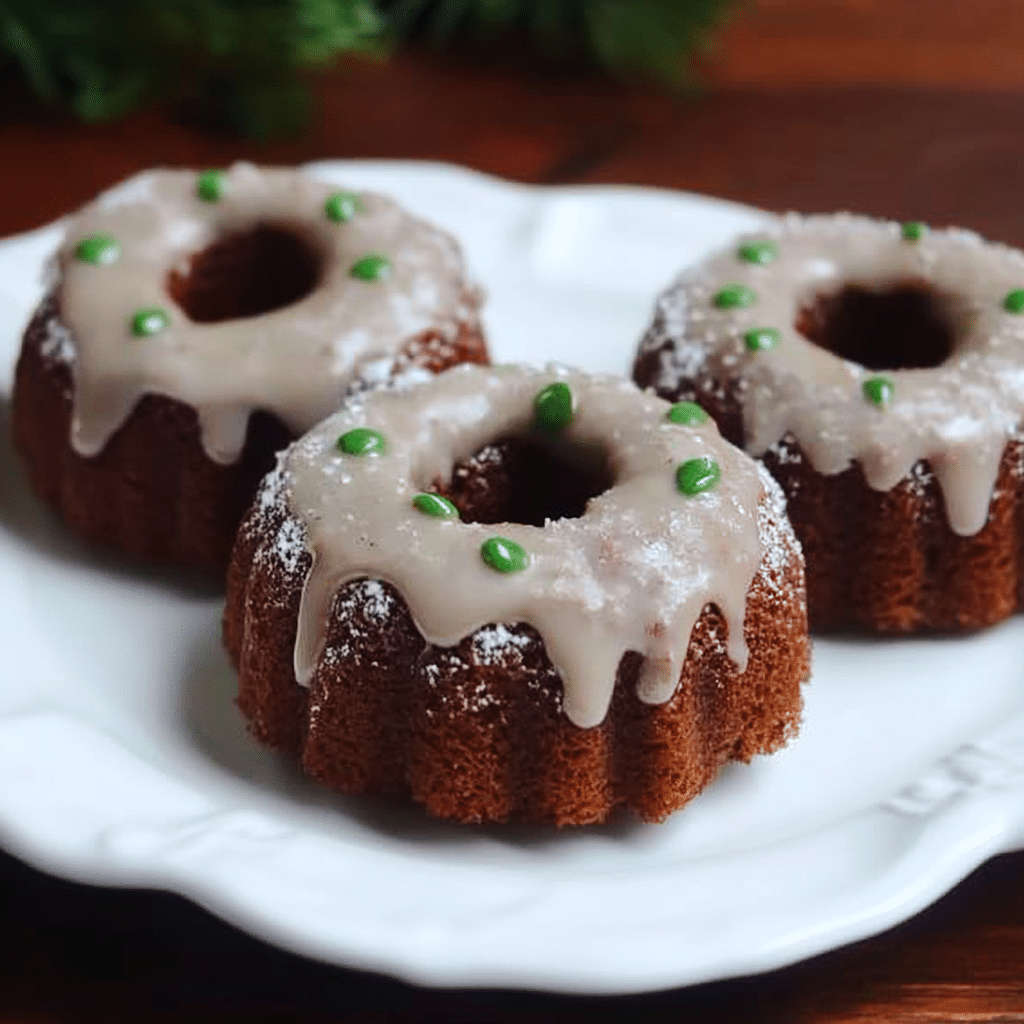 Mini Gingerbread Bundt Cakes