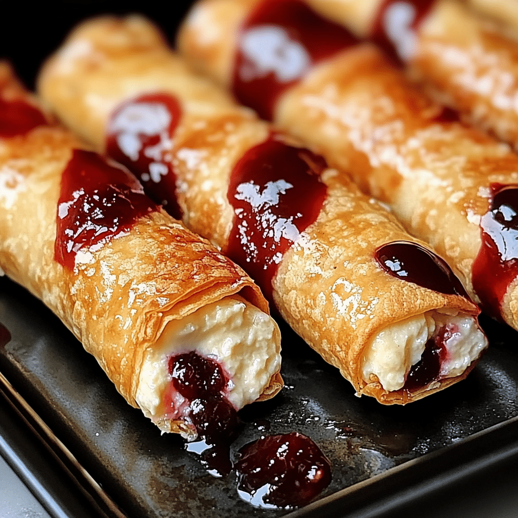 Air Fryer Cherry Cheesecake Egg Rolls