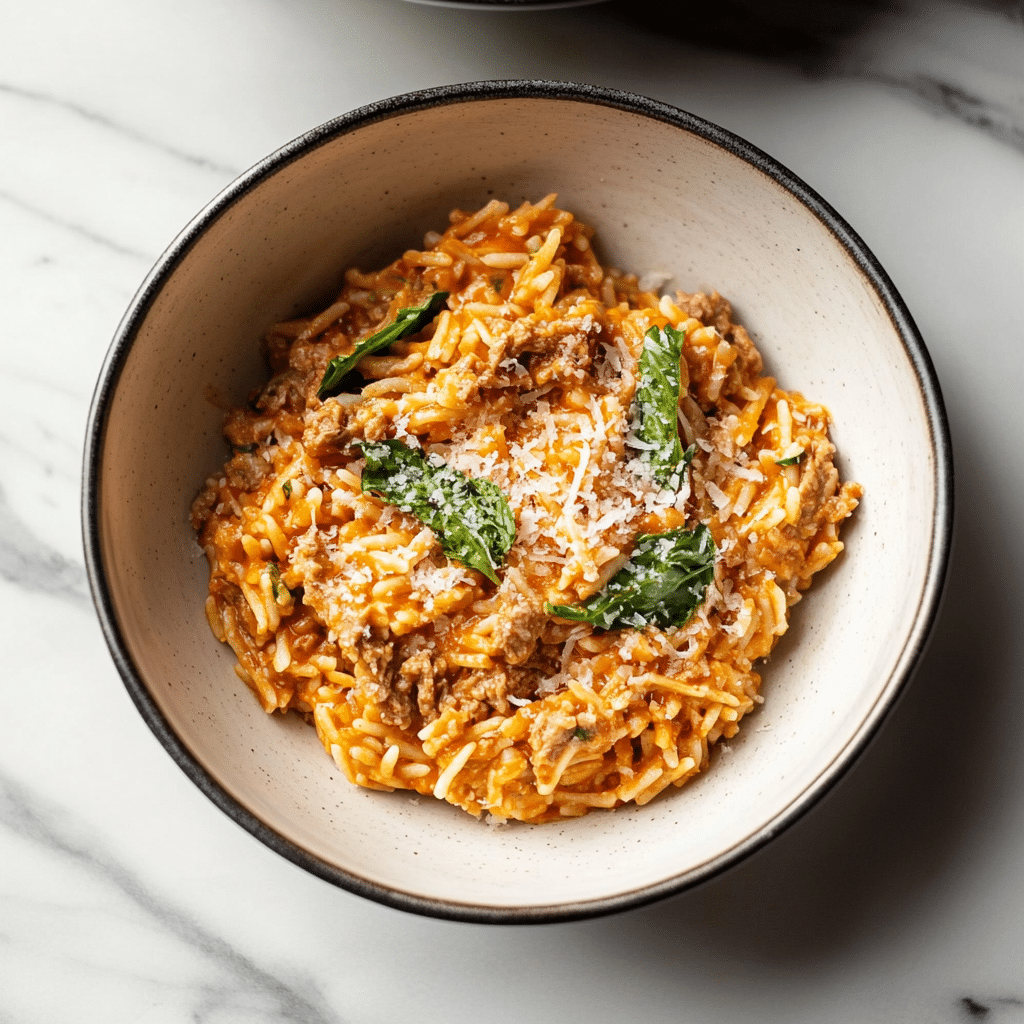 Ground Beef Orzo