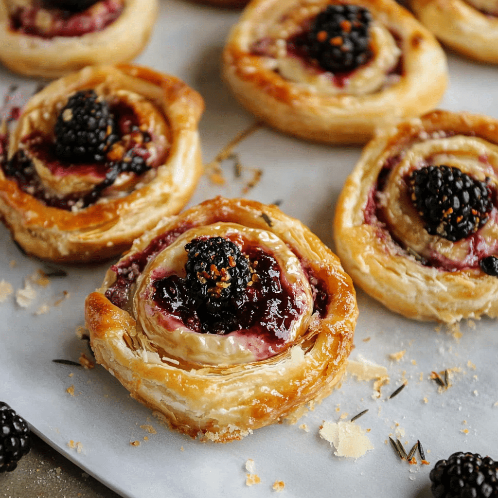 Blackberry Brie Pinwheel Recipe