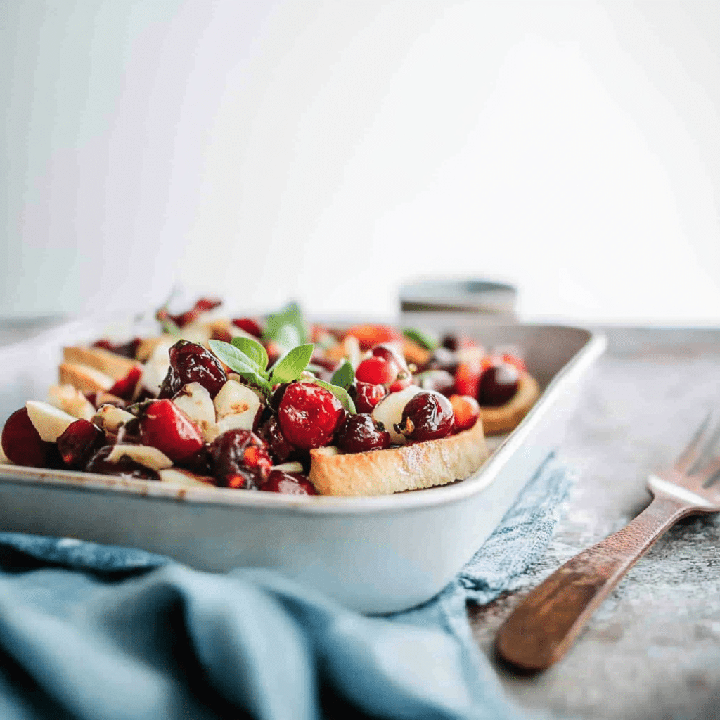 Dairy-Free Cherry Bruschetta