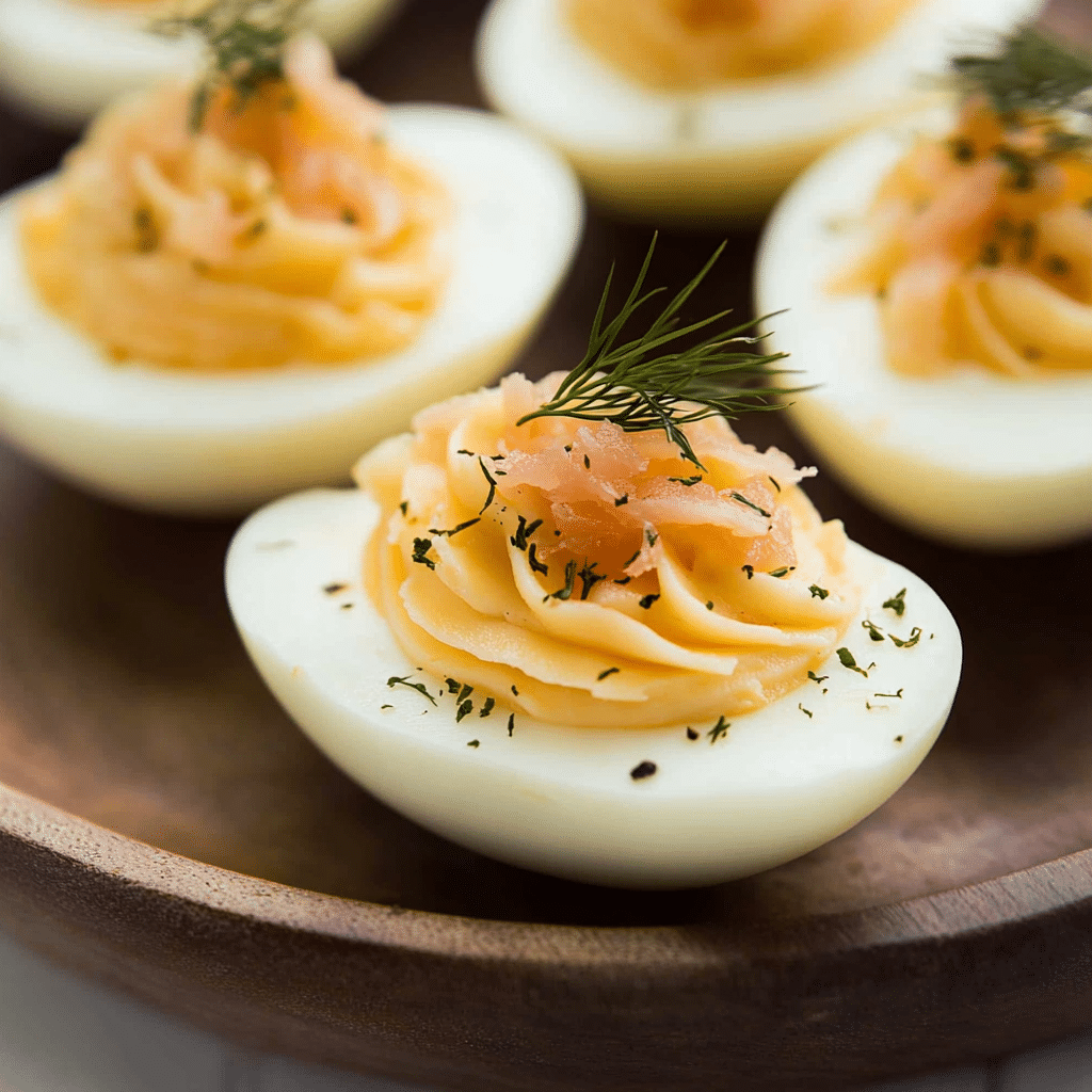Smoked Salmon Deviled Eggs