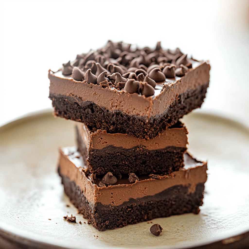 Death-By-Chocolate No Bake Cheesecake Bars