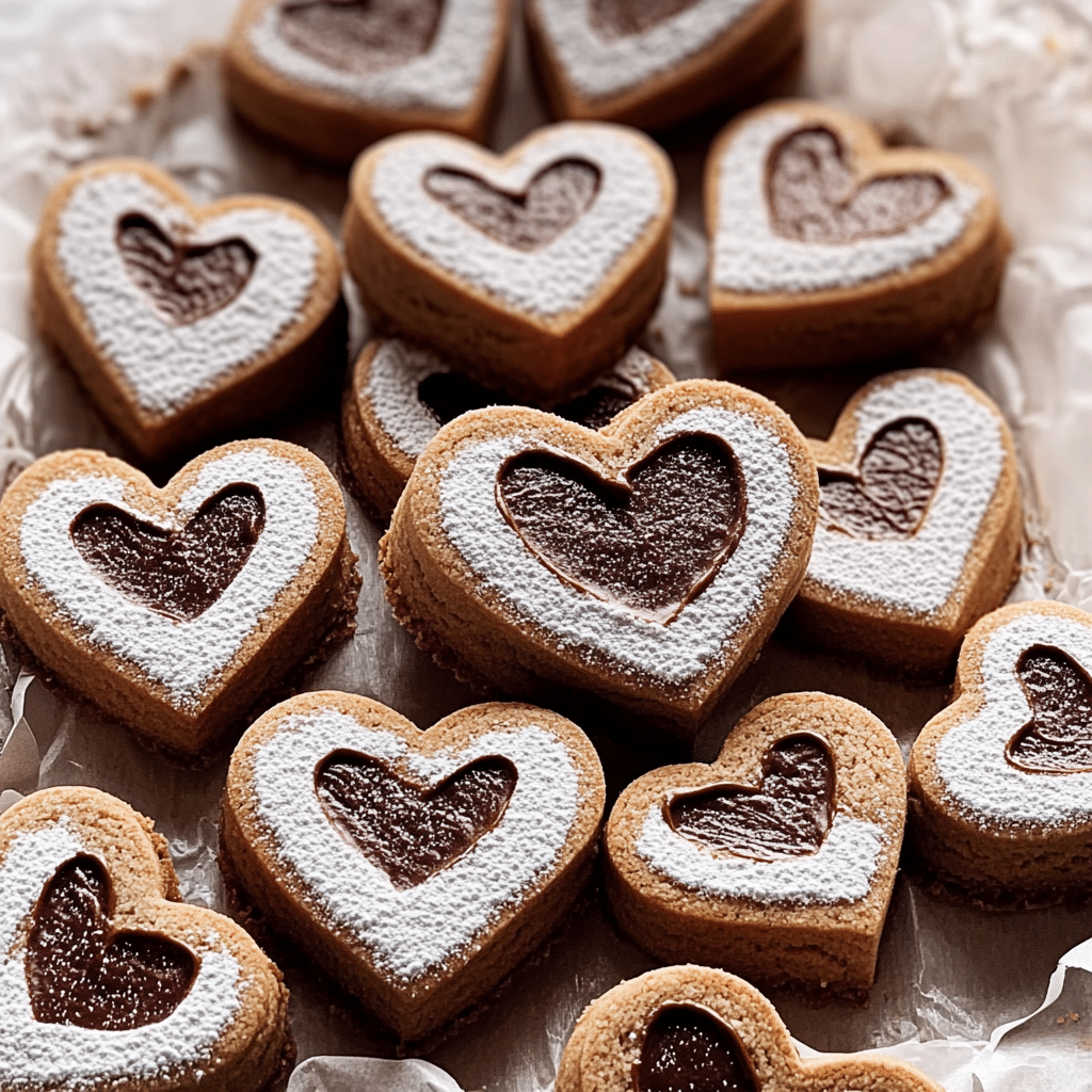 Nutella Linzer Heart Cookies