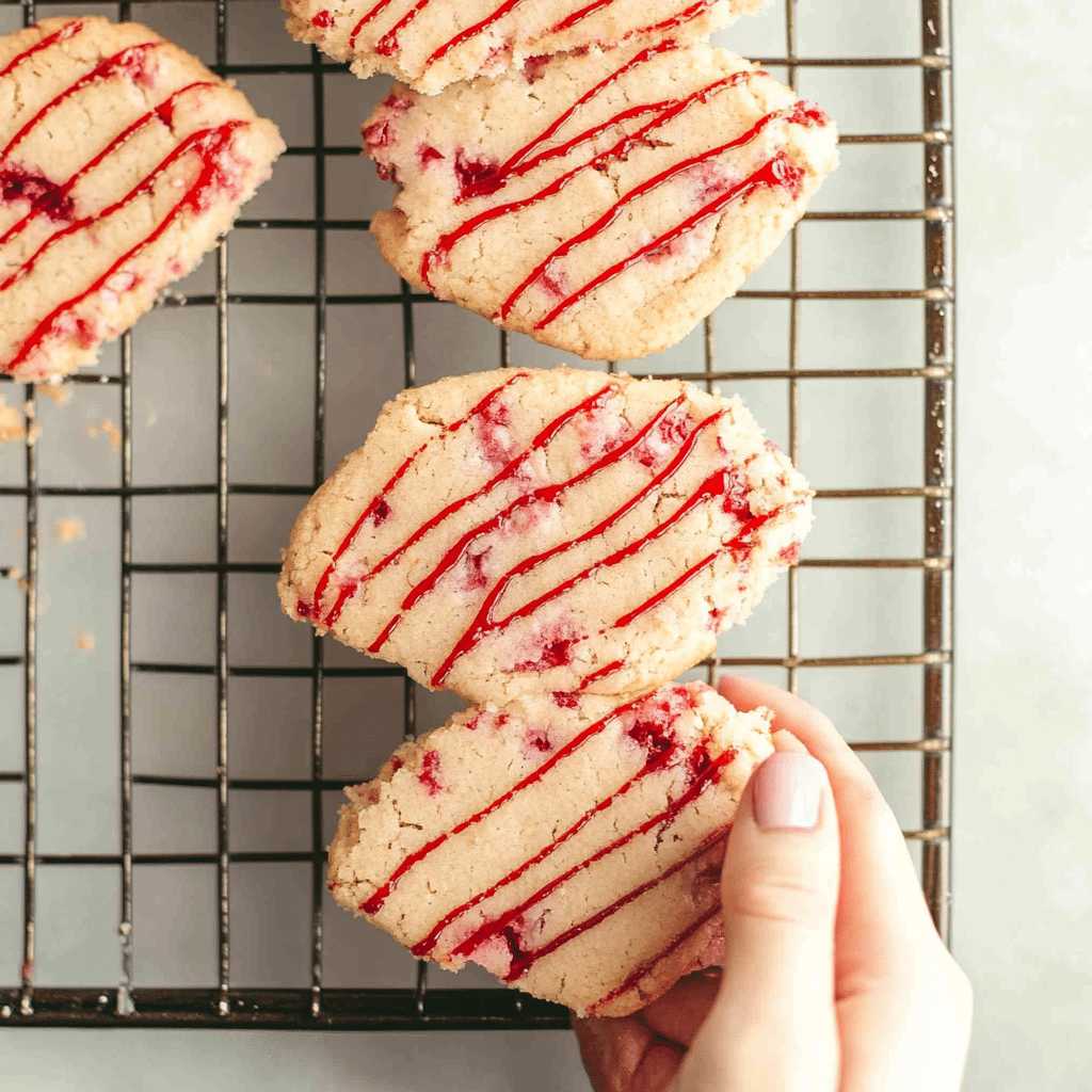 Strawberry Shortbread Cookies