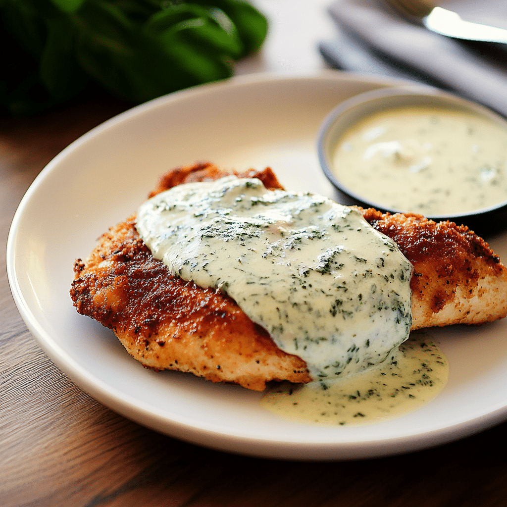 Chicken in Basil Cream Sauce
