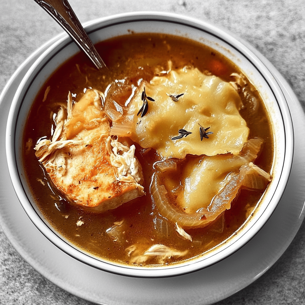 French Onion Chicken Soup