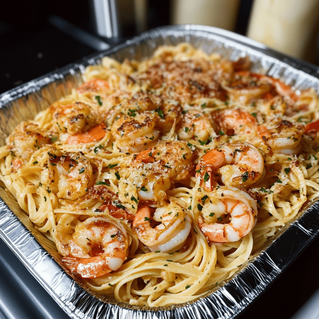 Copycat Cheesecake Factory Shrimp Scampi Linguine