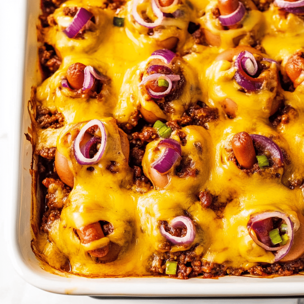 Easy Chili Hot Dog Casserole