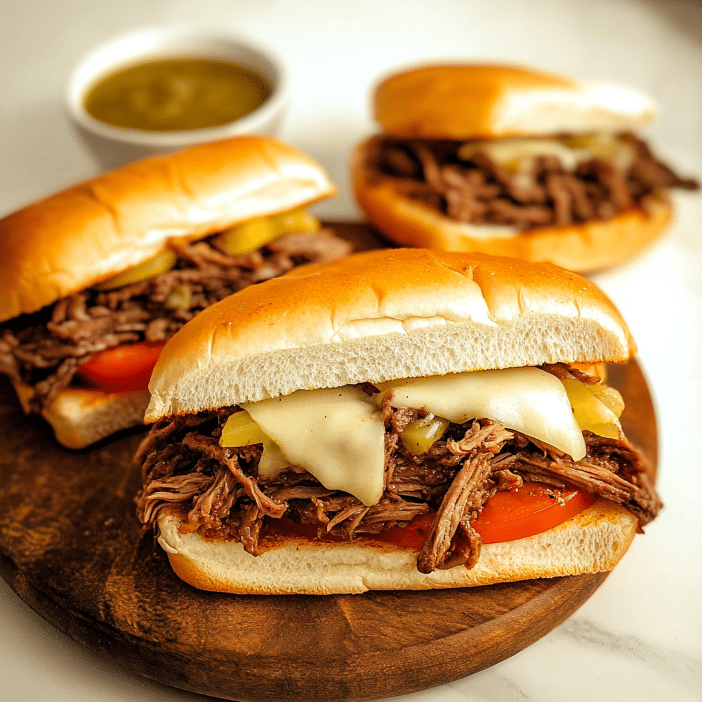 Slow Cooker Italian Beef Sandwiches