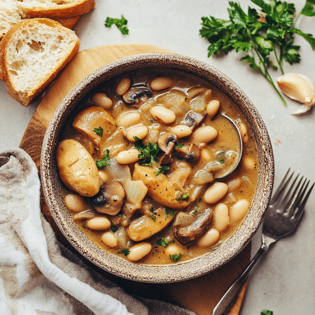Cozy White Bean Mushroom Stew