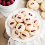 Raspberry Almond Shortbread Cookies