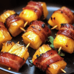 Bacon Wrapped Pineapple Bites