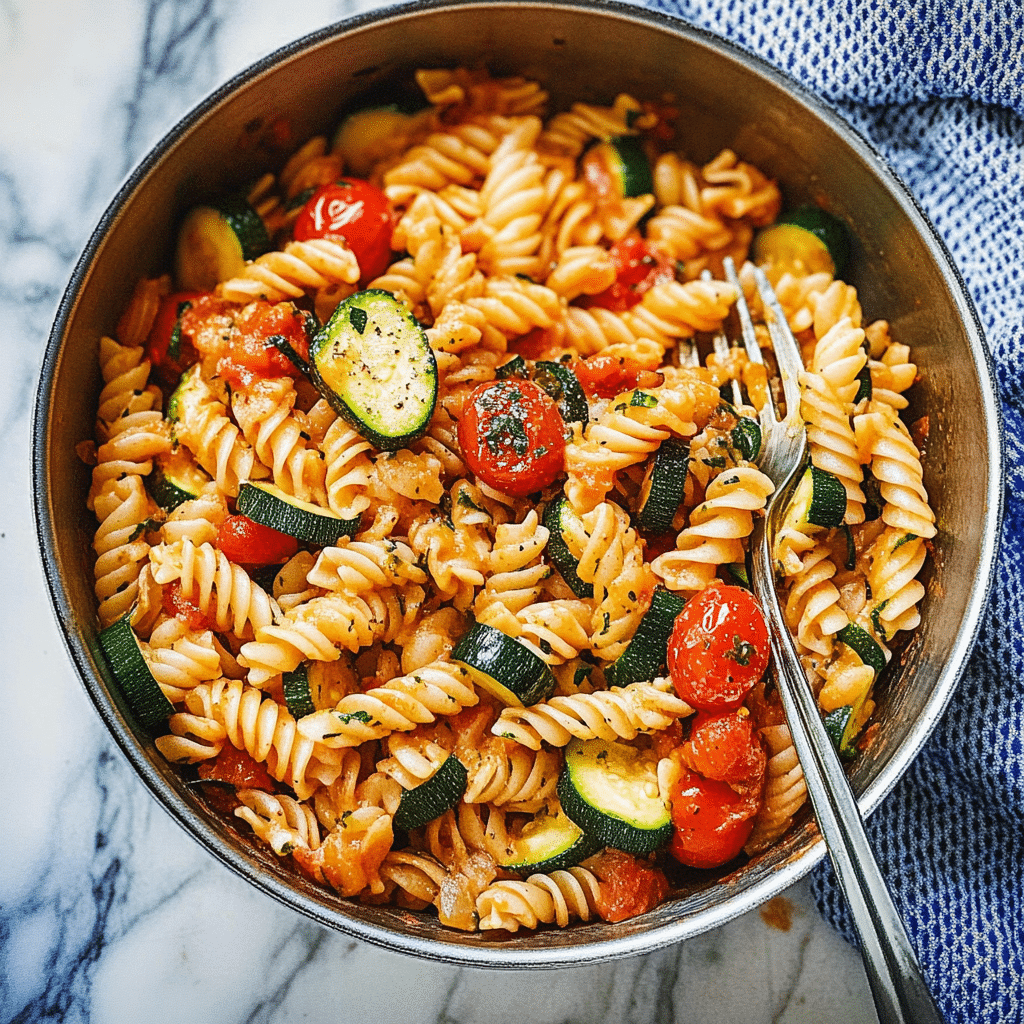 Healthy Tomato Zucchini Pasta