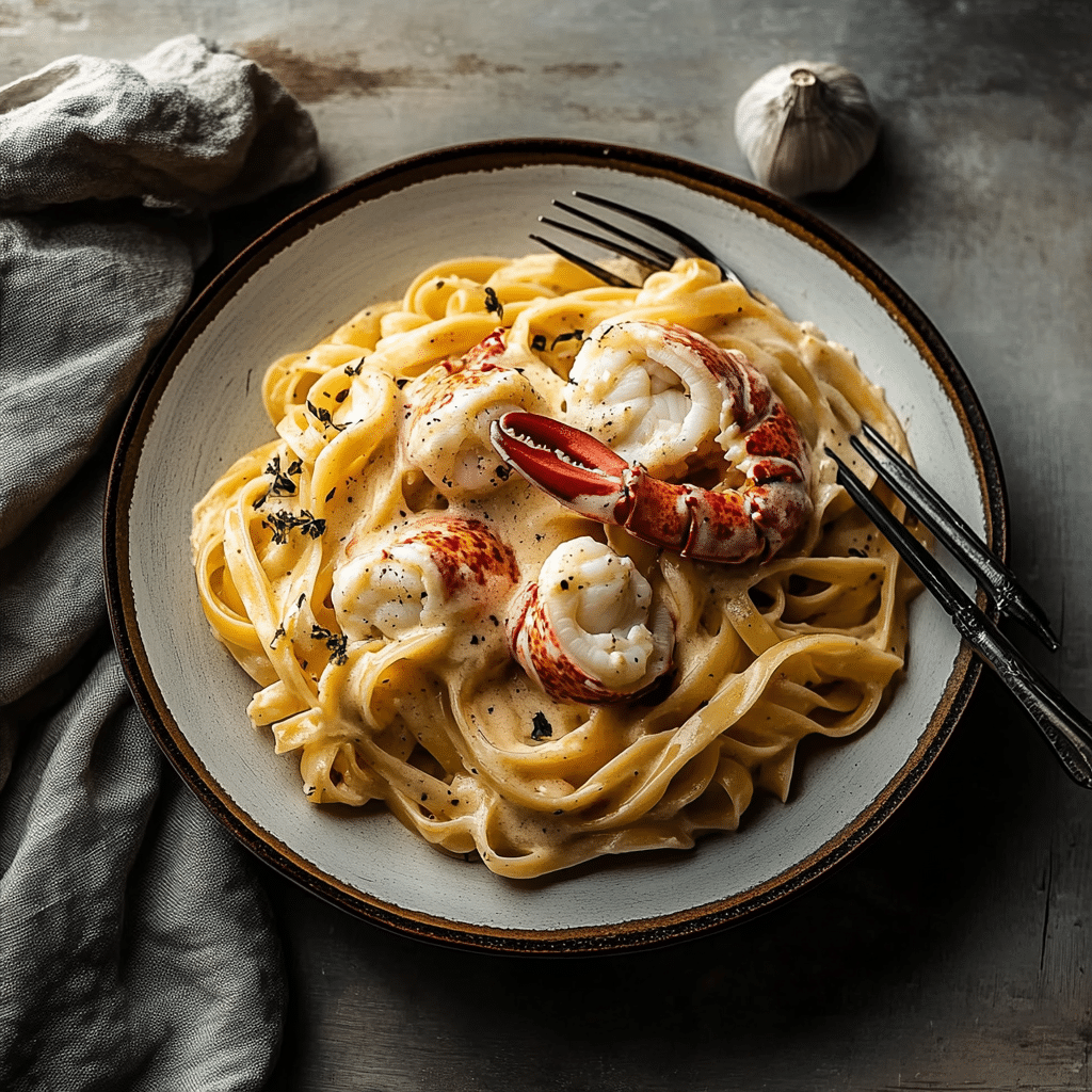 Creamy Tuscan Lobster Pasta