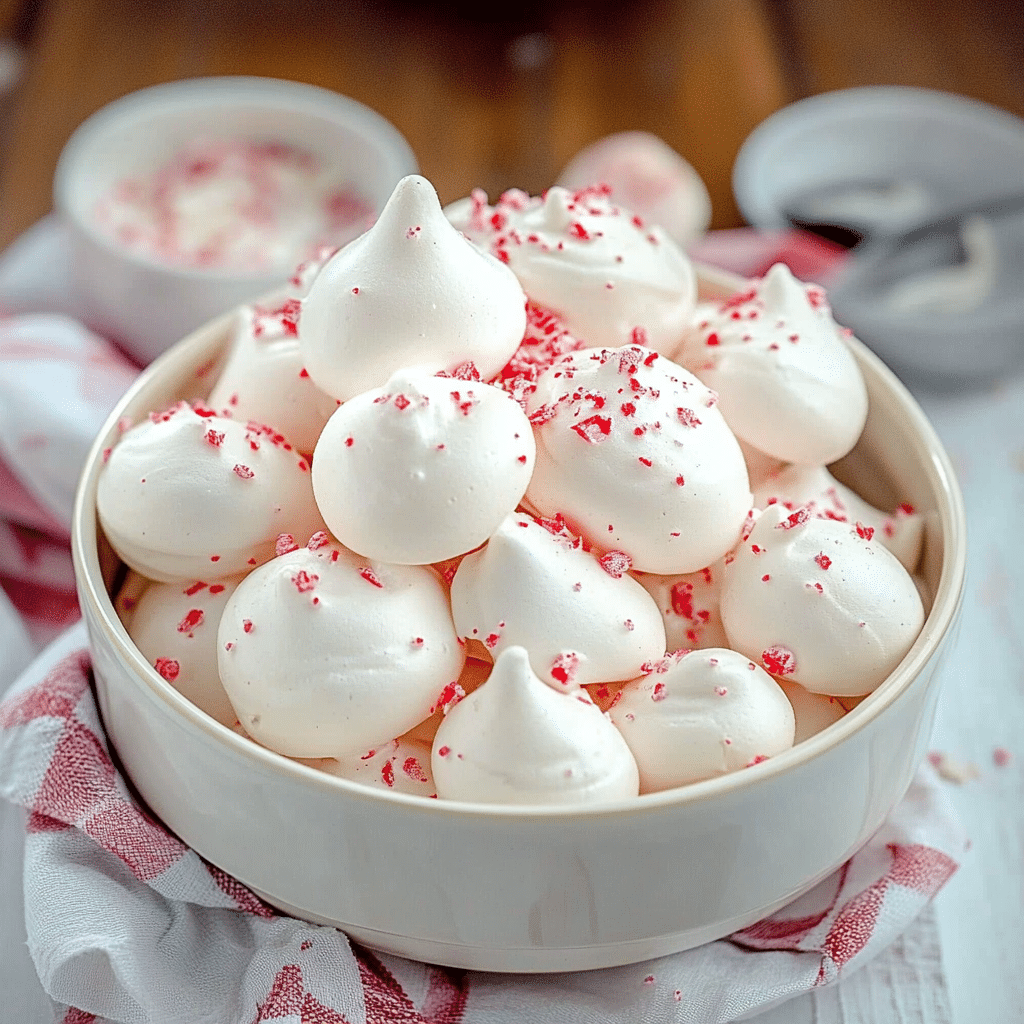 Peppermint Meringues