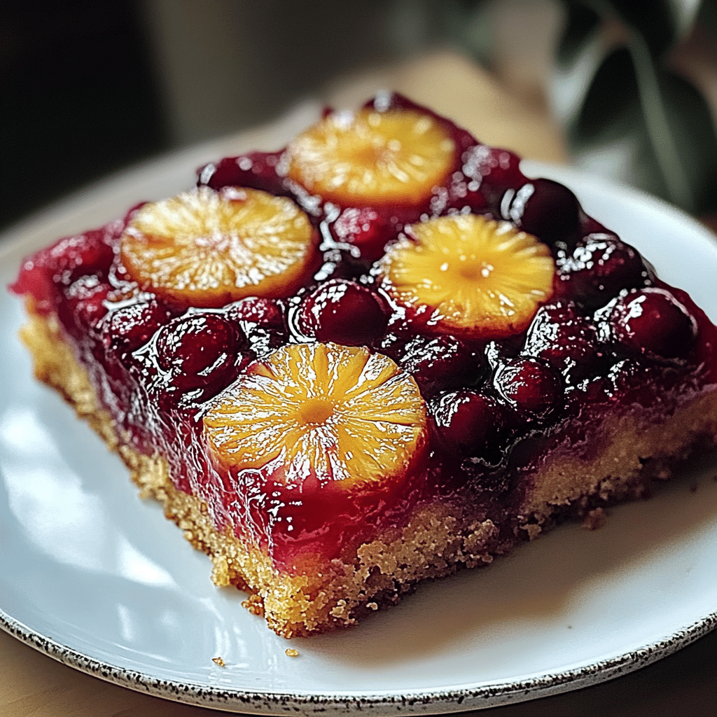 Cranberry Pineapple Upside-Down Cake