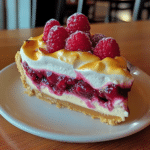 Heavenly Lemon Raspberry Meringue Cheesecake