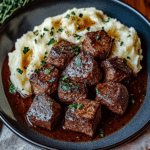 Garlic Butter Steak Bites with Creamy Mash