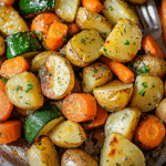 Garlic Herb Roasted Potatoes, Carrots, and Zucchini