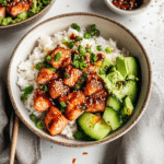 Honey Sriracha Salmon Bowls