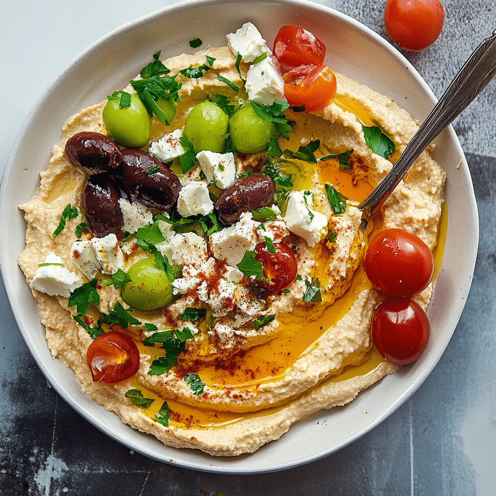 Greek Style Loaded Hummus